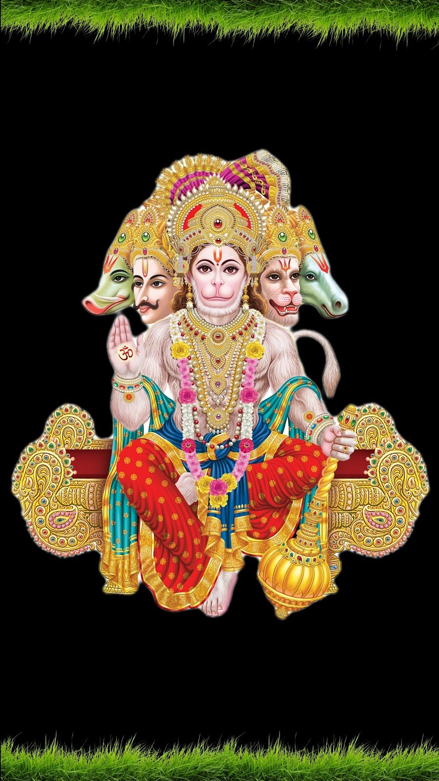 पंचमुखी हनुमान वॉलपेपर panchmukhi hanuman wallpaper for mobile 5 mukhi Hanuman wallpaper