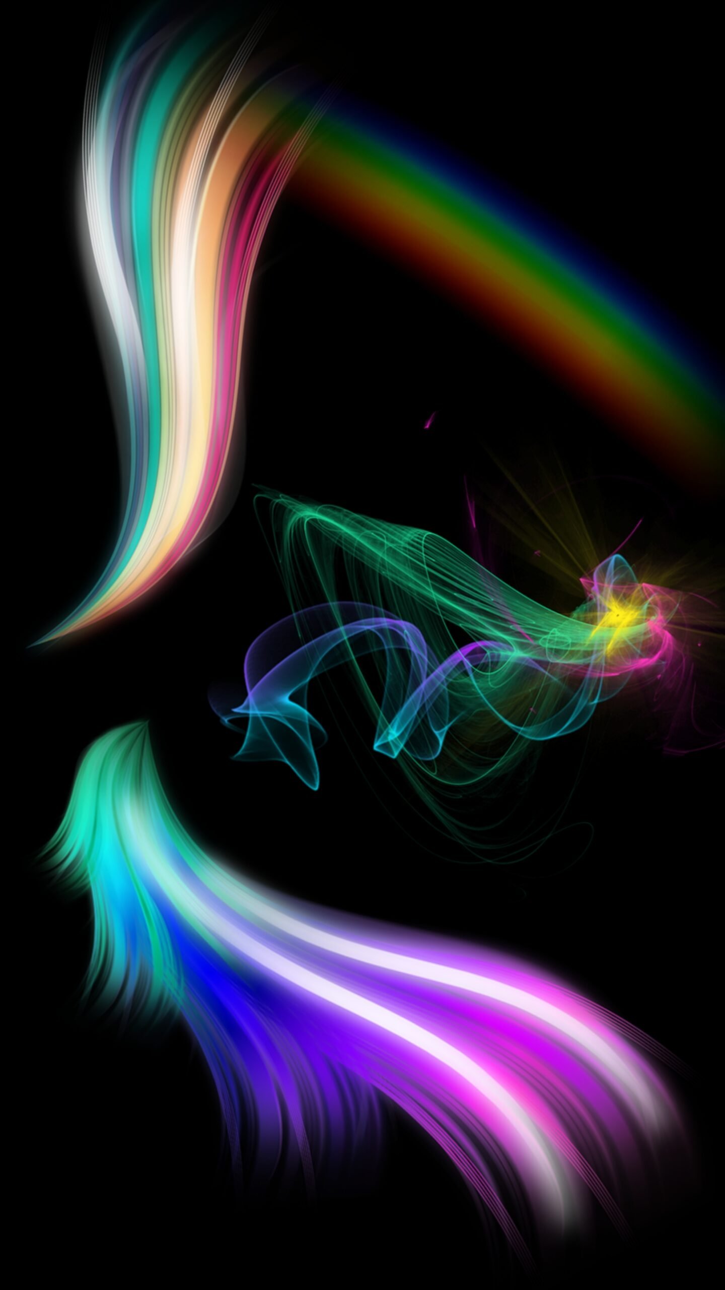 Dark Rainbow mobile wallpaper 4k ultra hd