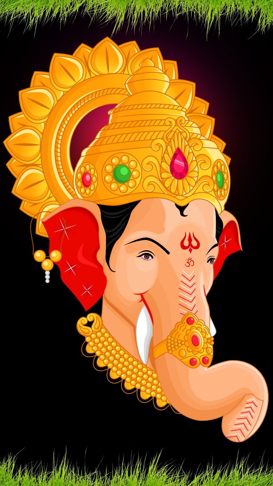 Ganesh ji Dark wallpaper, Ganesh ji wallpaper Black Background