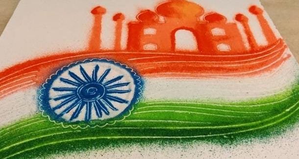 Republic Day Rangoli 2023 images | गणतंत्र दिवस पर रंगोली बनाने का तरीका Republic Day Rangoli 2023 images | गणतंत्र दिवस पर रंगोली बनाने का तरीका