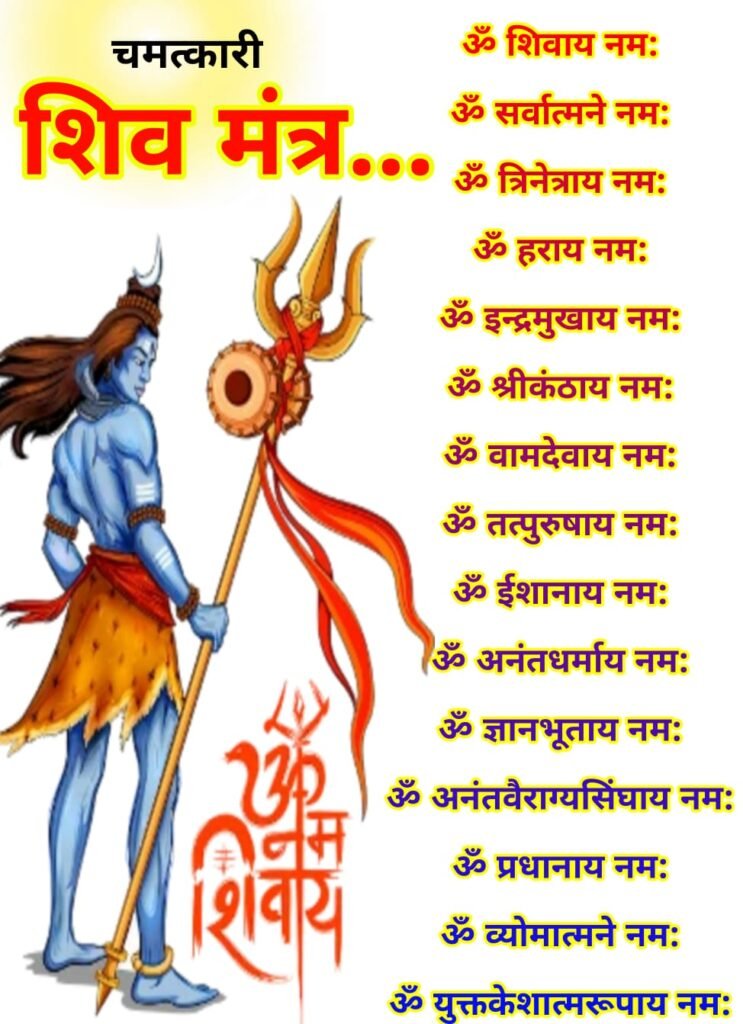 शिव मंत्र लिस्ट | चमत्कारी शिव मंत्र | Shiv Mantra list Hindi image
