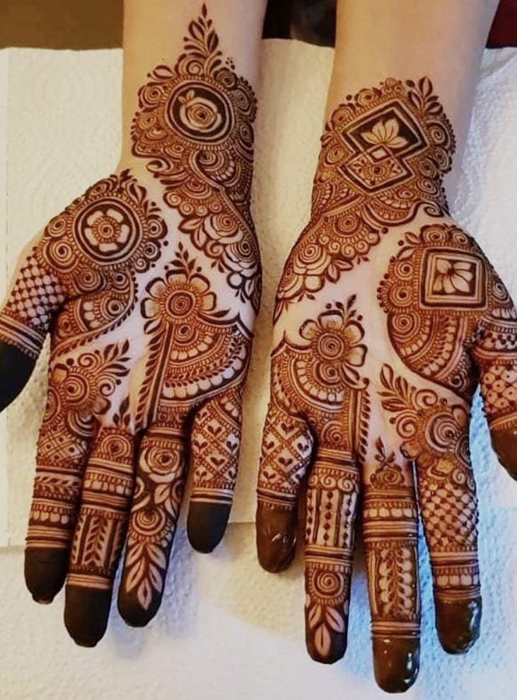 दुल्हन मेहंदी डिजाइन फोटो | Dulhan Mehndi Design simple and easy