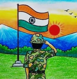 15 August Independence day drawing easy photo for kids | 15 अगस्त इंडिपेंडेंस डे ड्राइंग