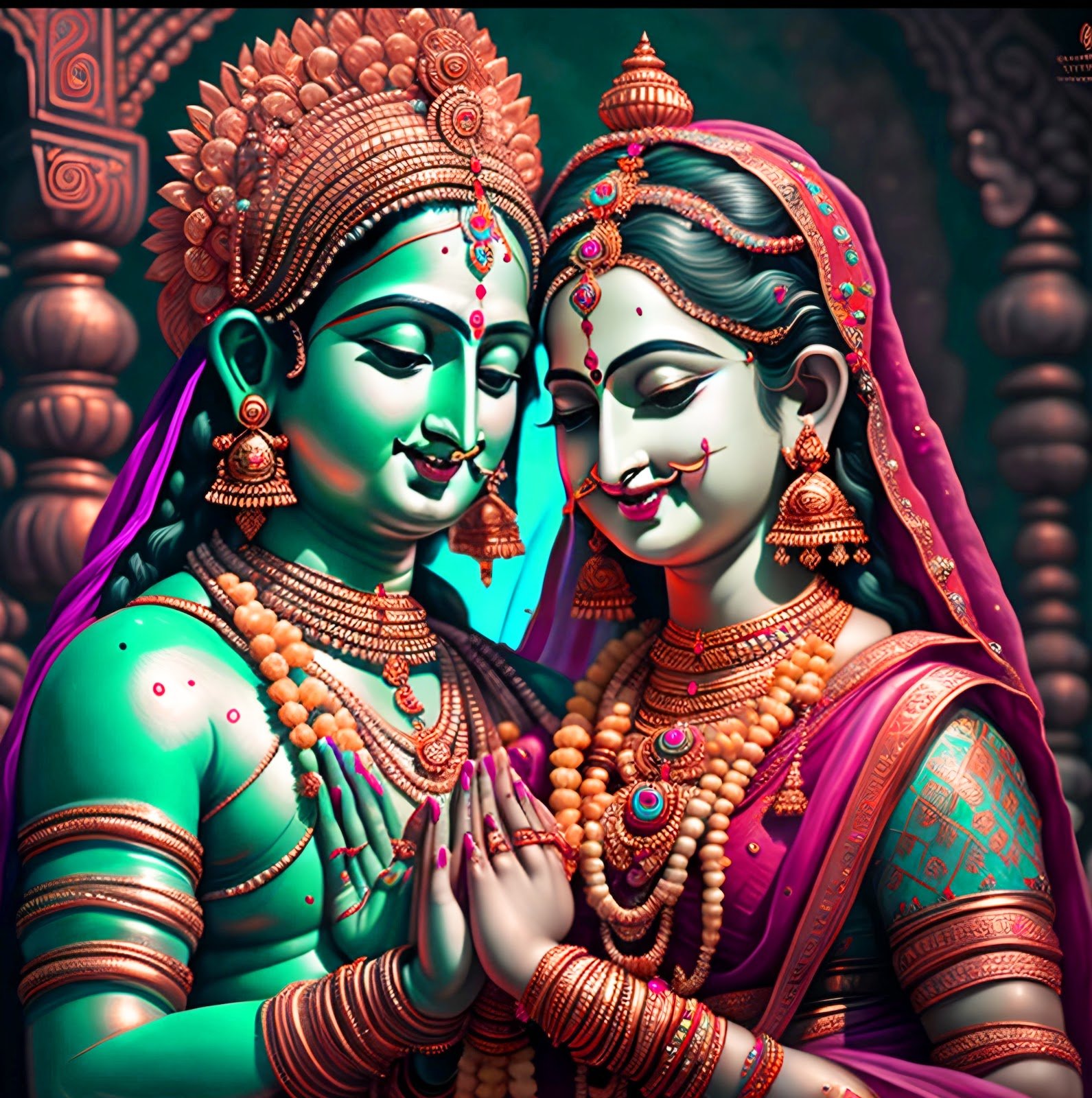 radha krishna ai generated images