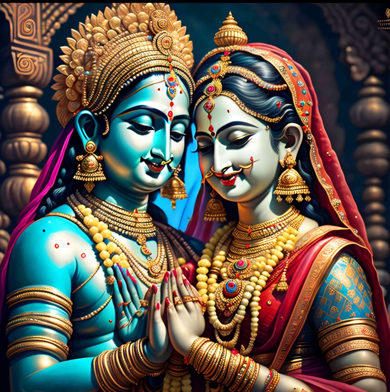 Radha Krishna AI generated images