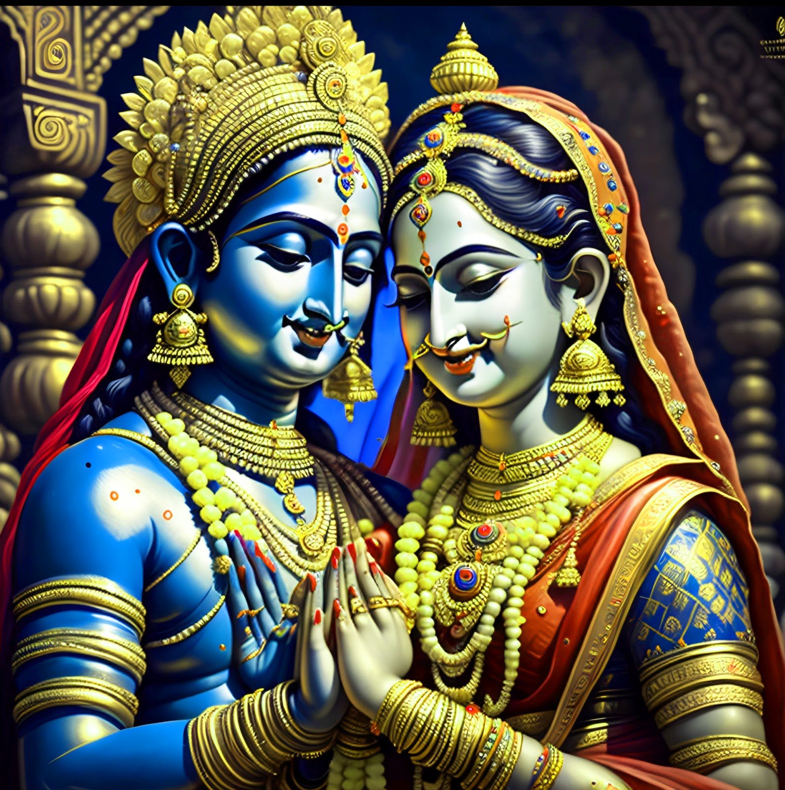radha krishna ai generated images
