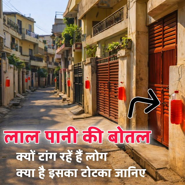 Lal pani ki bottle kyu tangte hai red water bottle outside house reason
