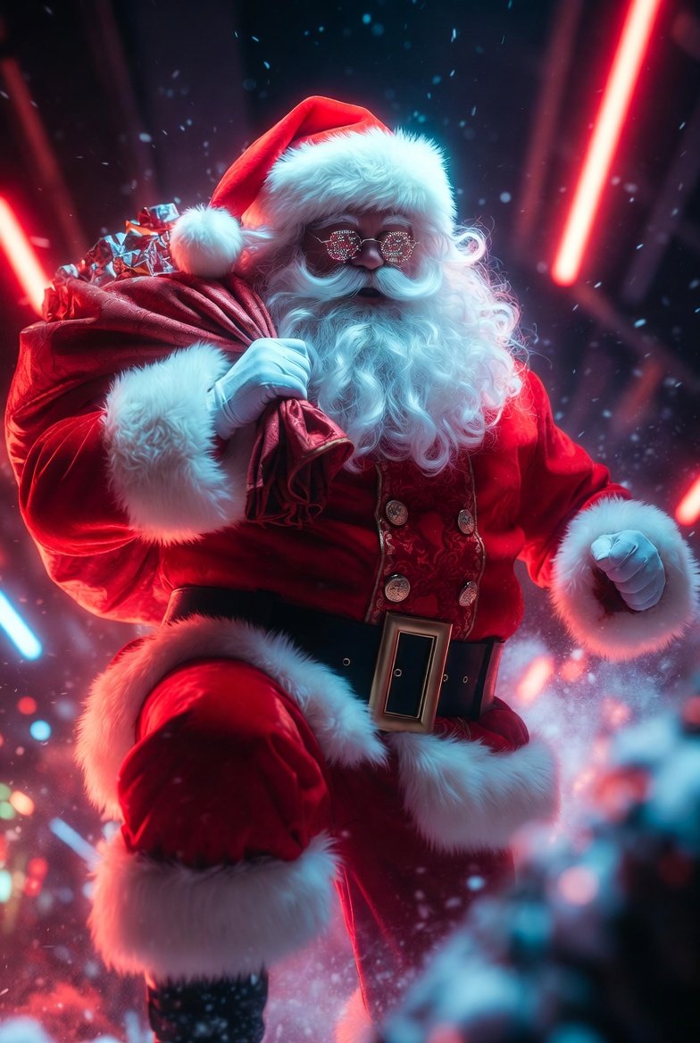 Santa Claus 4K mobile wallpaper specially designed for WhatsApp status, Instagram story and Facebook story. High quality vertical Santa Claus Christmas image for mobile users.