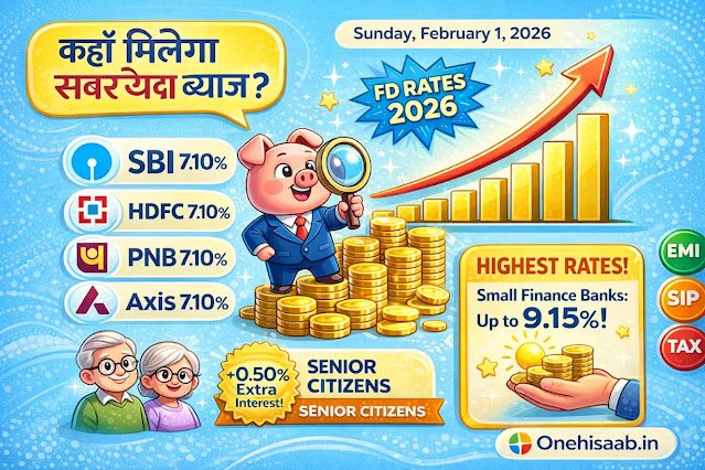 Latest FD Rates 2026: 5 बड़े बैंकों की FD दरें और Highest Return देने वाले बैंक | FD Interest Rates Comparison 2026