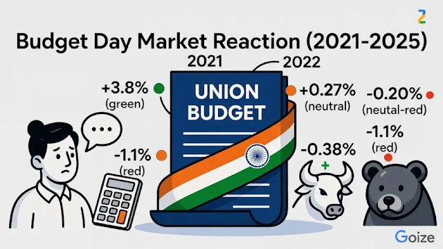 बजट के दिन शेयर बाजार क्यों गिरता-चढ़ता है? 2021 से 2025 तक का पूरा हिसाब