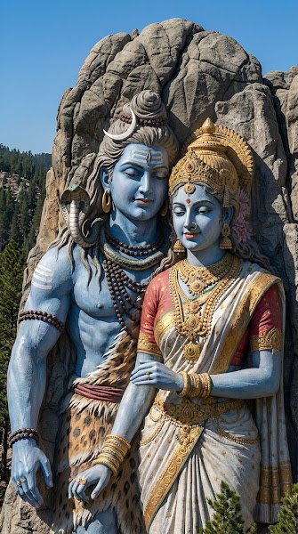 Shiv Parvati Love Images HD : Shiv Parvati 3D AI Photo
