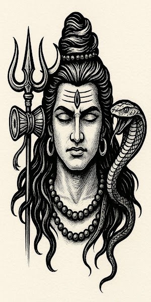 Lord Shiva Sketch Tattoo for Art Lovers