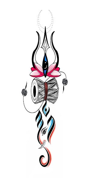 Shiva Snake Tattoo Design on Hand