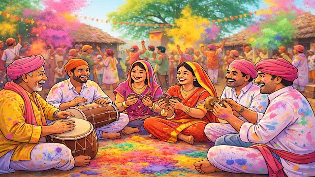 होली फाग गीत लिरिक्स: टॉप 3 मशहूर बुंदेली और अवधी फगुआ (Holi Phagua)