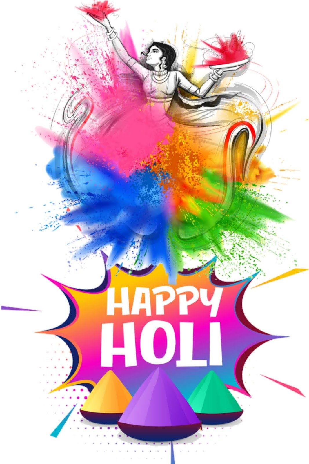 Holi mobile wallpaper HD, Happy Holi status photo, rangin Holi images download