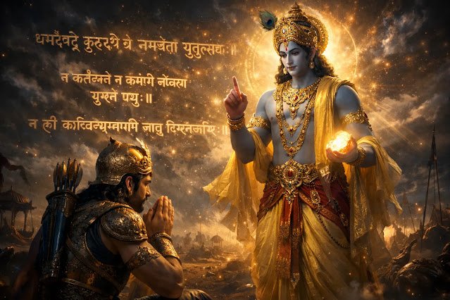 श्रीमद्भगवद्गीता का सार: श्री कृष्ण के अनमोल वचन जो बदल देंगे आपकी जिंदगी और देंगे मानसिक शांति (Bhagavad Gita Saar Quotes in Hindi)