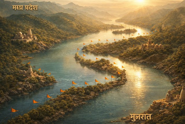 नर्मदा परिक्रमा का विस्तृत नक्शा, मार्ग, दूरी और पड़ाव: आपकी संपूर्ण यात्रा गाइड