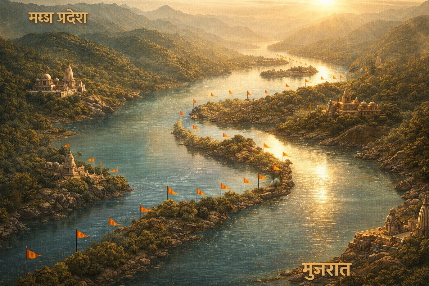 नर्मदा परिक्रमा का नक्शा