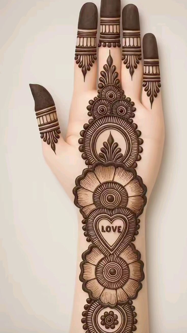 Beautiful bridal mehndi design details for wedding