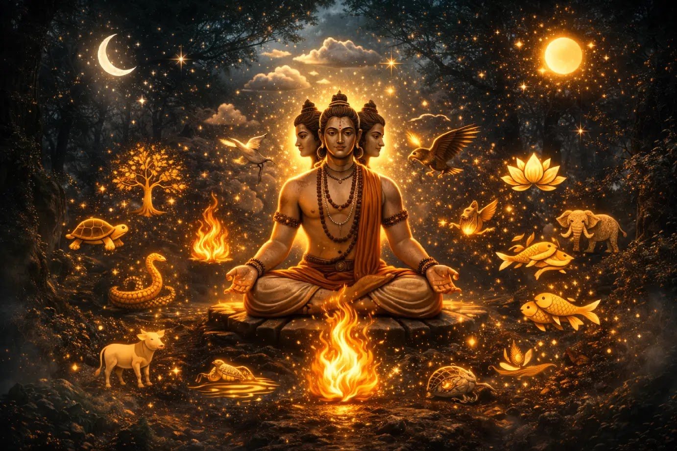 भगवान दत्तात्रेय के 24 गुरु कौन थे? भागवत पुराण की अद्भुत कथा और जीवन बदलने वाली शिक्षाएं