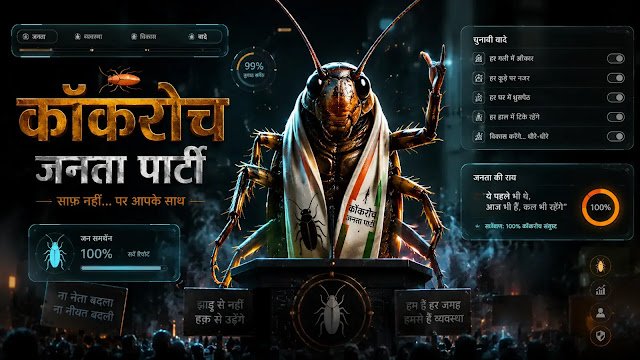 कॉकरोच जनता पार्टी क्या है? जानिए क्यों सोशल मीडिया पर मचा है हड़कंप!