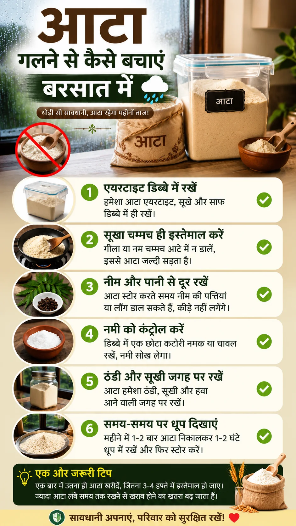 आटा गलने से कैसे बचाएं