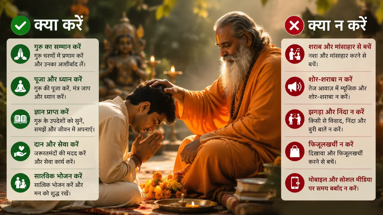 Guru Purnima Rules