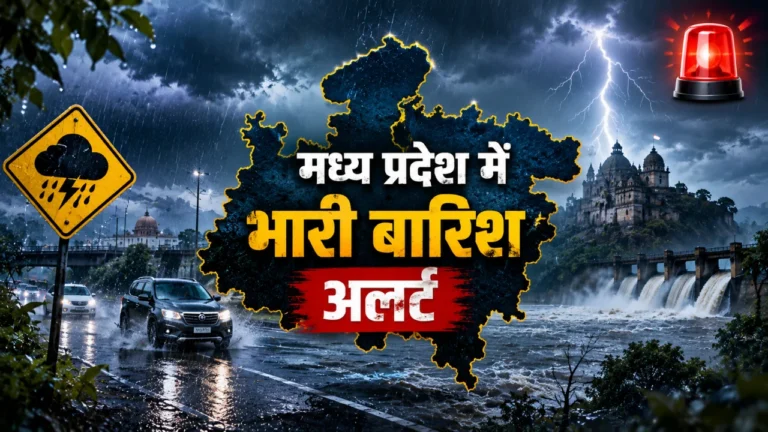 मध्य प्रदेश में 22 जुलाई 2026 को भारी बारिश का अलर्ट जारी! इन जिलों मे
