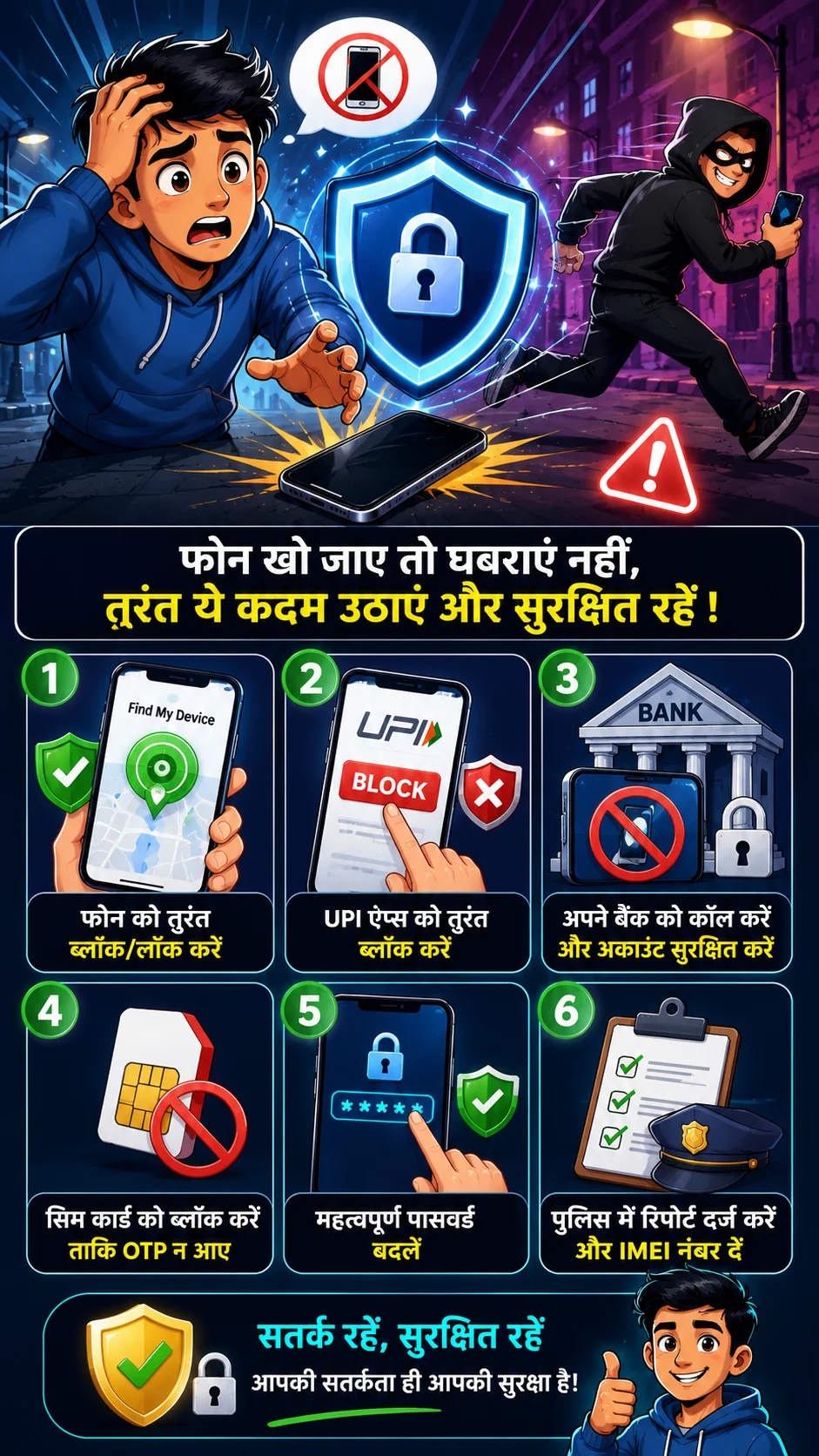 फोन खो जाने पर UPI सुरक्षित