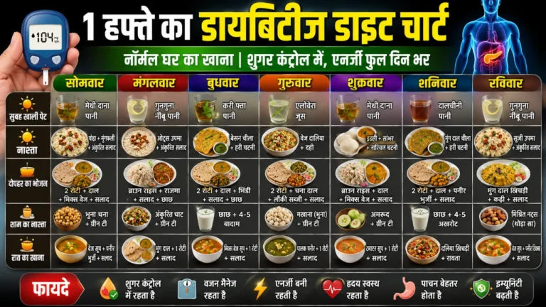 डायबिटीज डाइट चार्ट