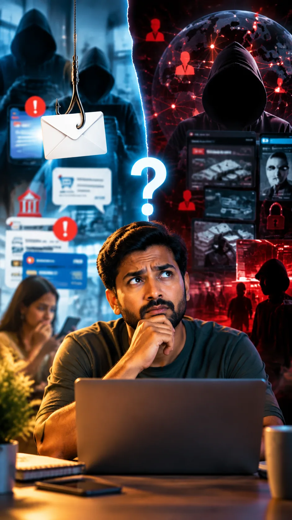 Phishing vs Dark Web risk comparison and online safety awareness