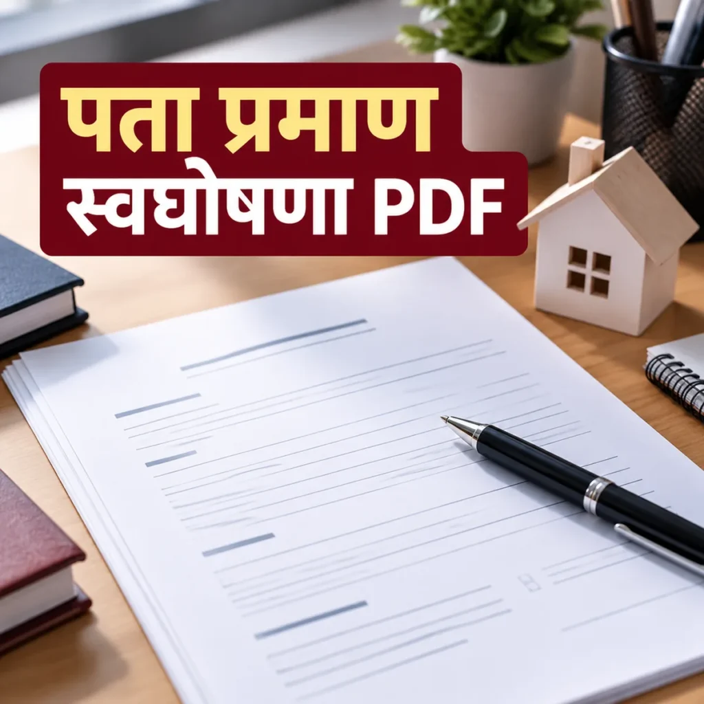 पता प्रमाण स्वघोषणा PDF डाउनलोड