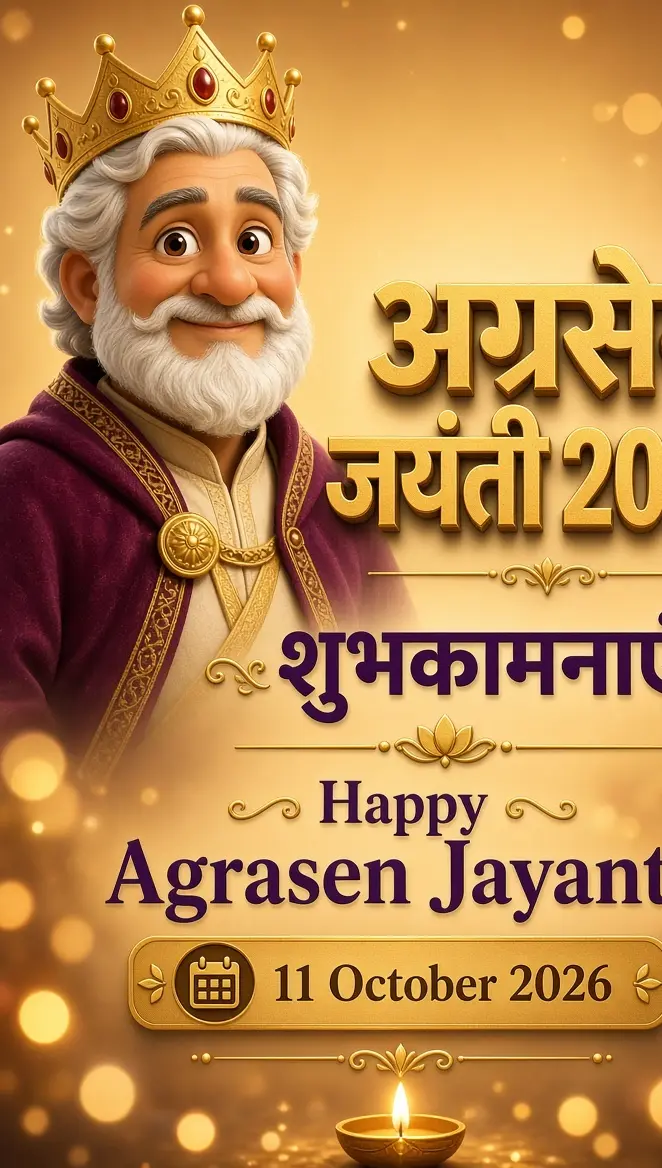 अग्रसेन जयंती 2026 शुभकामनाएं WhatsApp स्टेटस