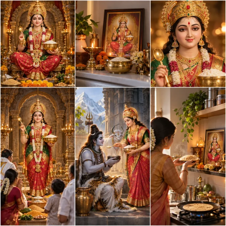 अन्नपूर्णा माता — अन्न की देवी, घर का आशीर्वाद