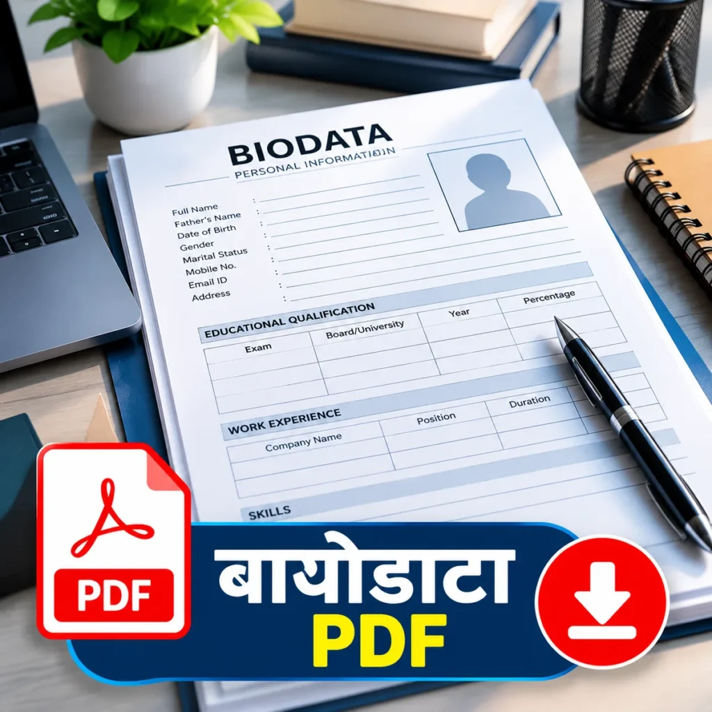 Biodata Format PDF Free Download Hindi English
