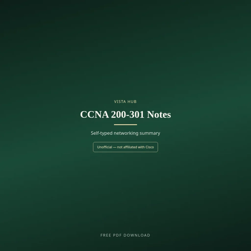 CCNA 200-301 Notes PDF Download