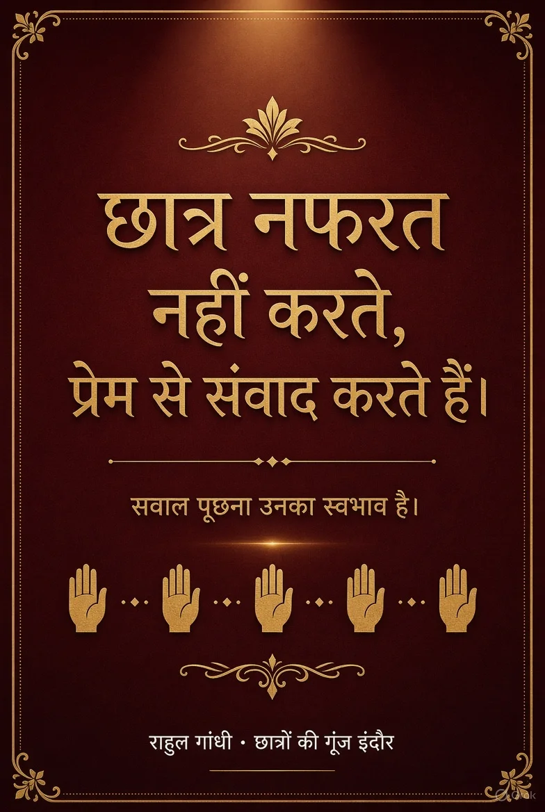 छात्र नफरत नहीं करते, प्रेम से संवाद करते हैं