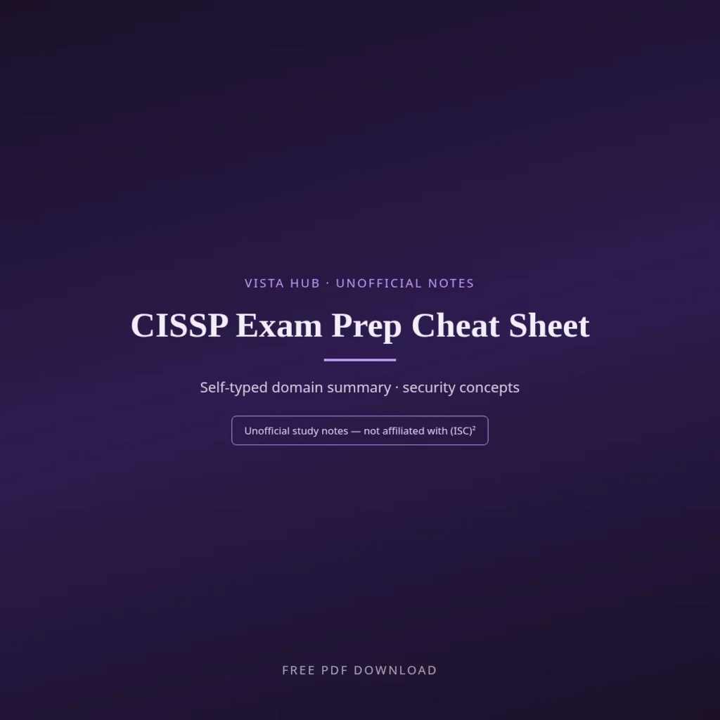 CISSP Exam Prep Cheat Sheet PDF Download