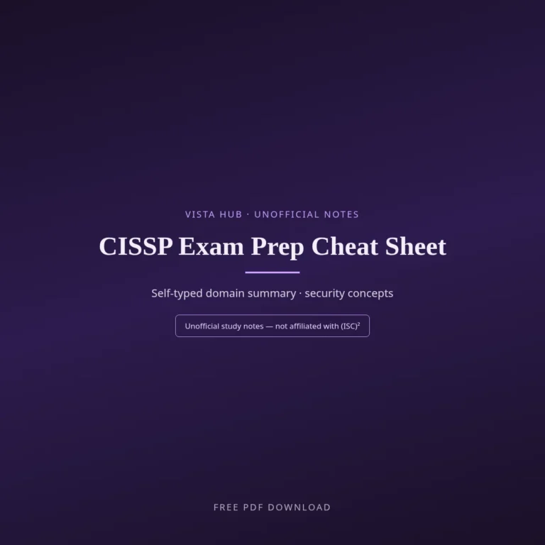 CISSP Exam Prep Cheat Sheet PDF Download