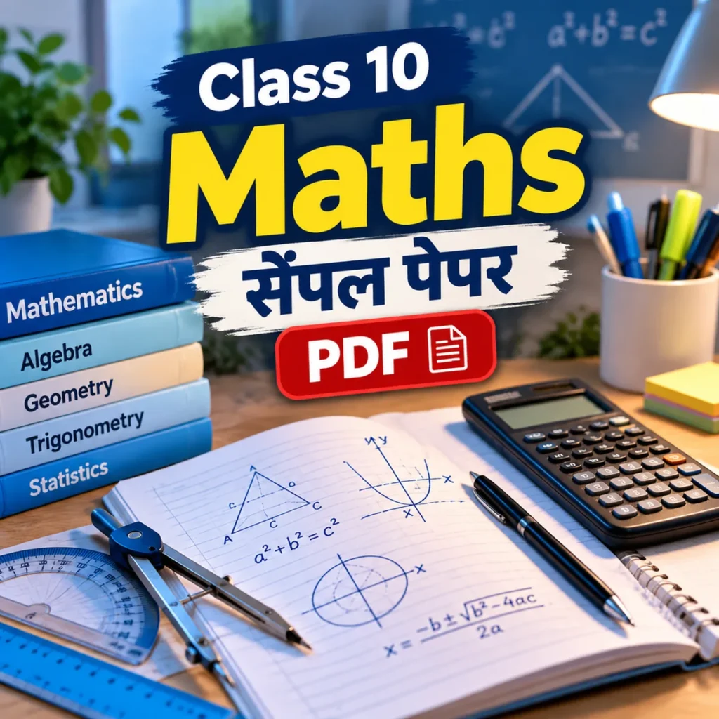 कक्षा 10 मैथ्स सैंपल पेपर PDF डाउनलोड