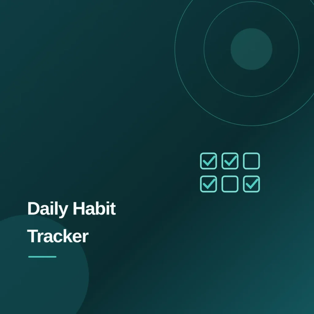 Daily Habit Tracker Template PDF Download
