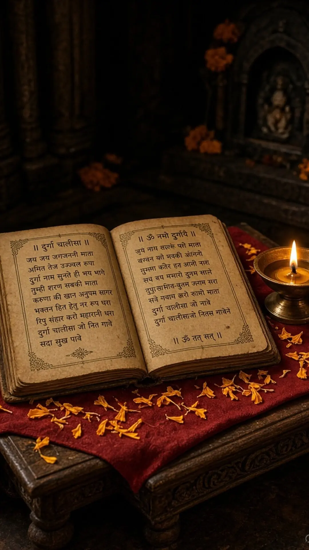 दुर्गा चालीसा ग्रंथ दीया मंदिर 9:16