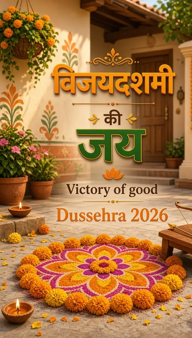 विजयदशमी की जय दशहरा 2026 पोस्टर