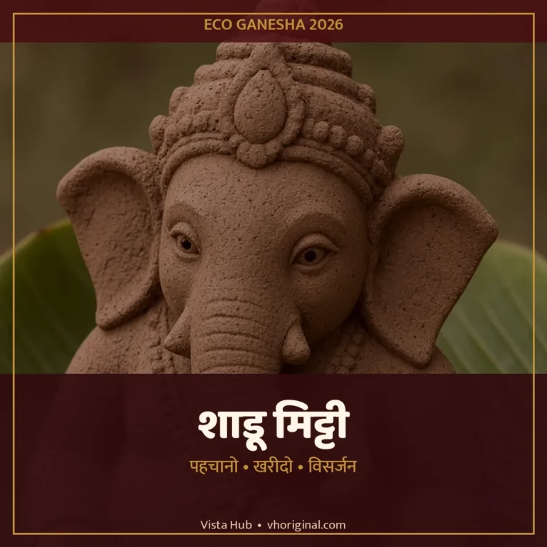 इको फ्रेंडली शाडू मिट्टी गणेश मूर्ति