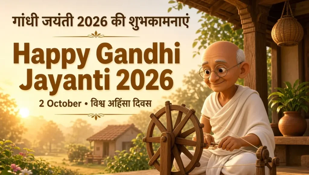 2 अक्टूबर 2026 — गांधी जयंती और विश्व अहिंसा दिवस।