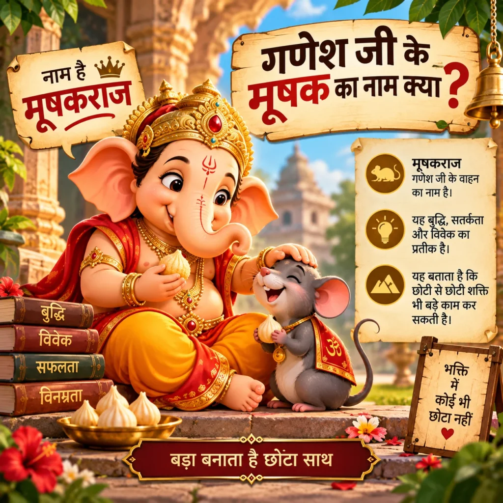गणेश जी के मूषक का नाम क्या है? | क्रौंच से मूषकराज बनने की कथा