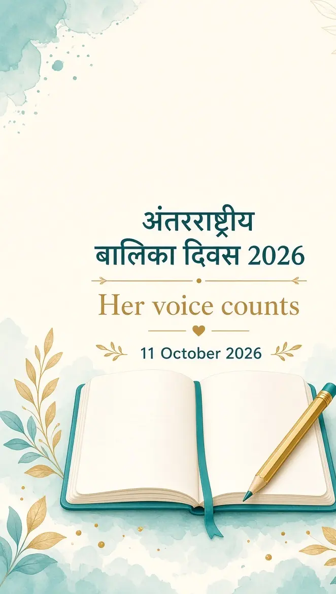 अंतरराष्ट्रीय बालिका दिवस 2026 — उसकी आवाज़ मायने रखती है