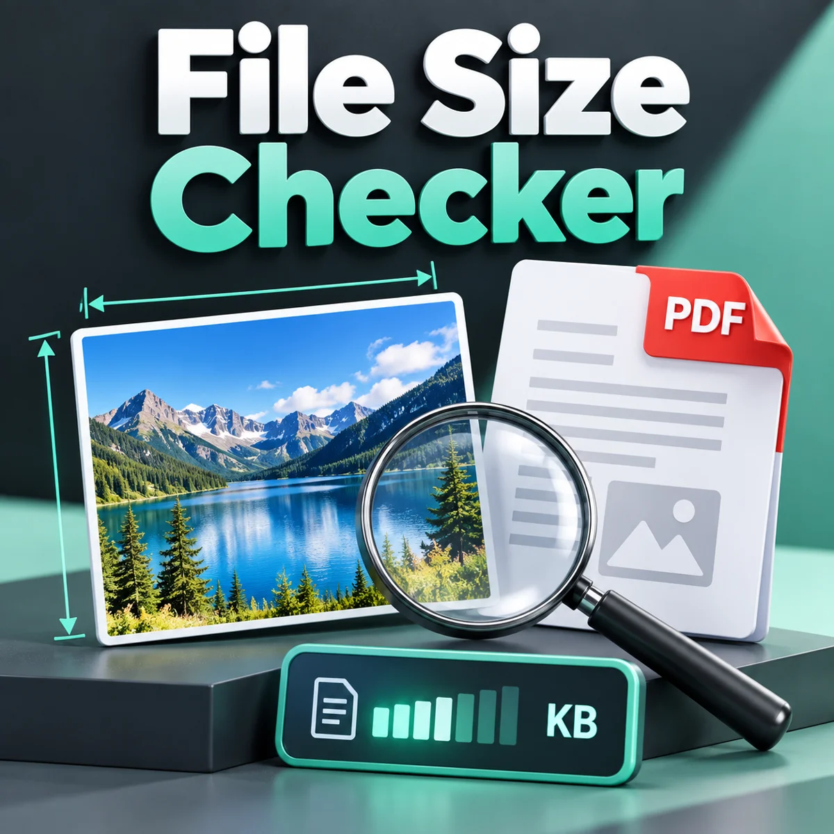 फोटो Pixels और PDF Page Size जाँचें