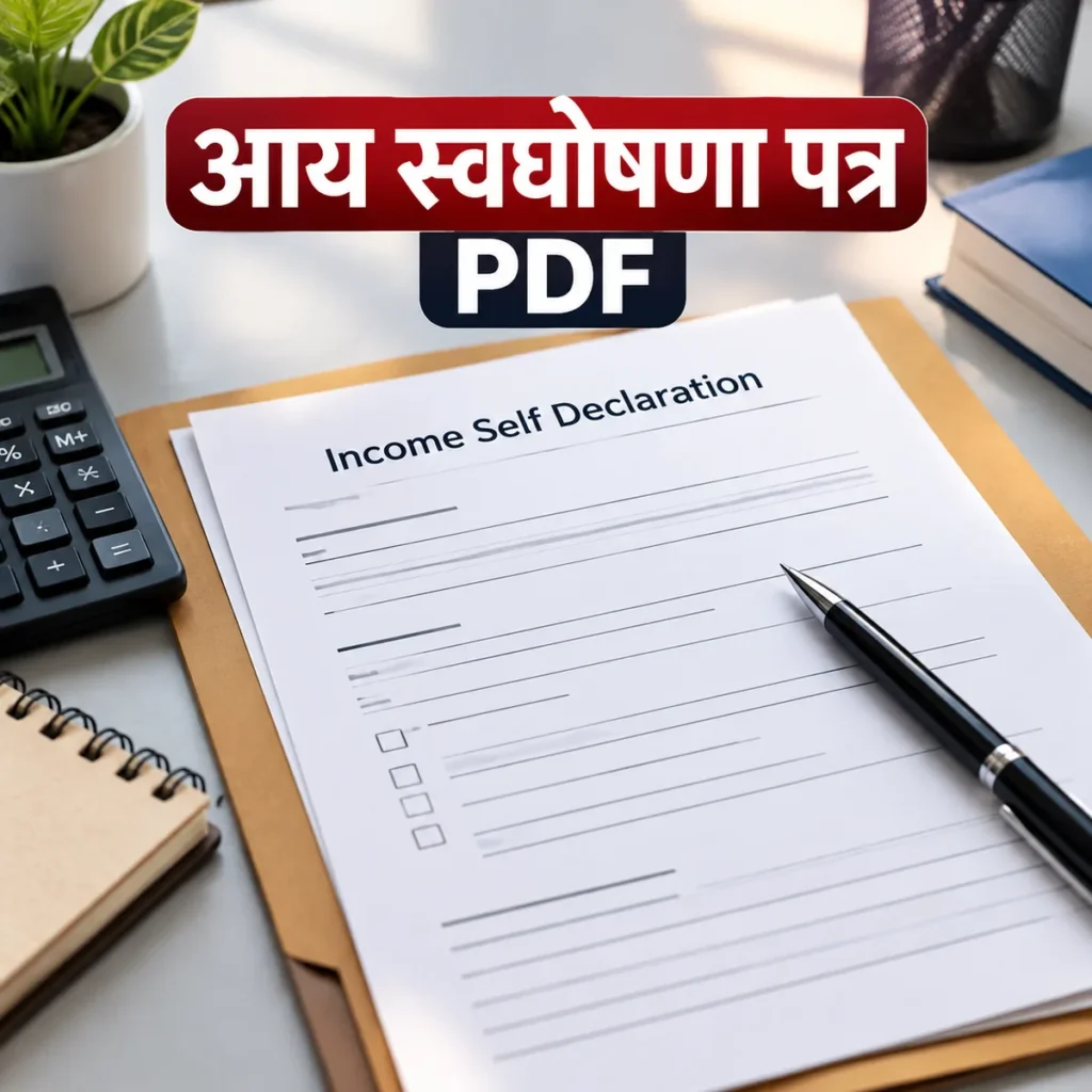 आय स्वघोषणा पत्र PDF डाउनलोड