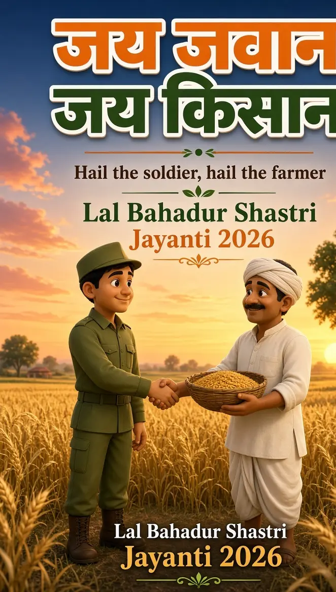 जय जवान जय किसान — शास्त्री जयंती 2026।